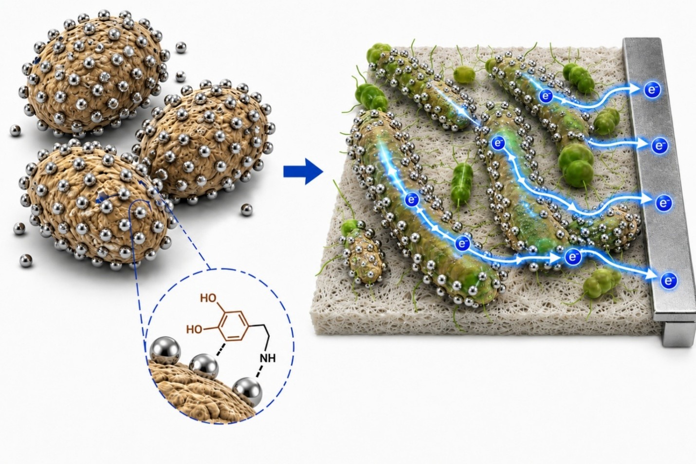 Liquid metal coated endospores